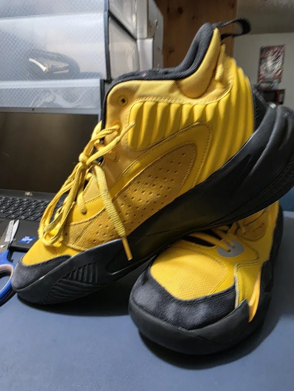 PUMA Yellow Black RS-X Sneakers Size 12m, J Cole Collab.